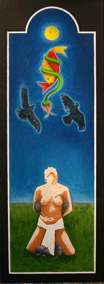 Woman with rats
