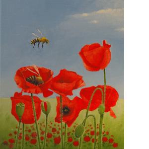 Poppies and Bees